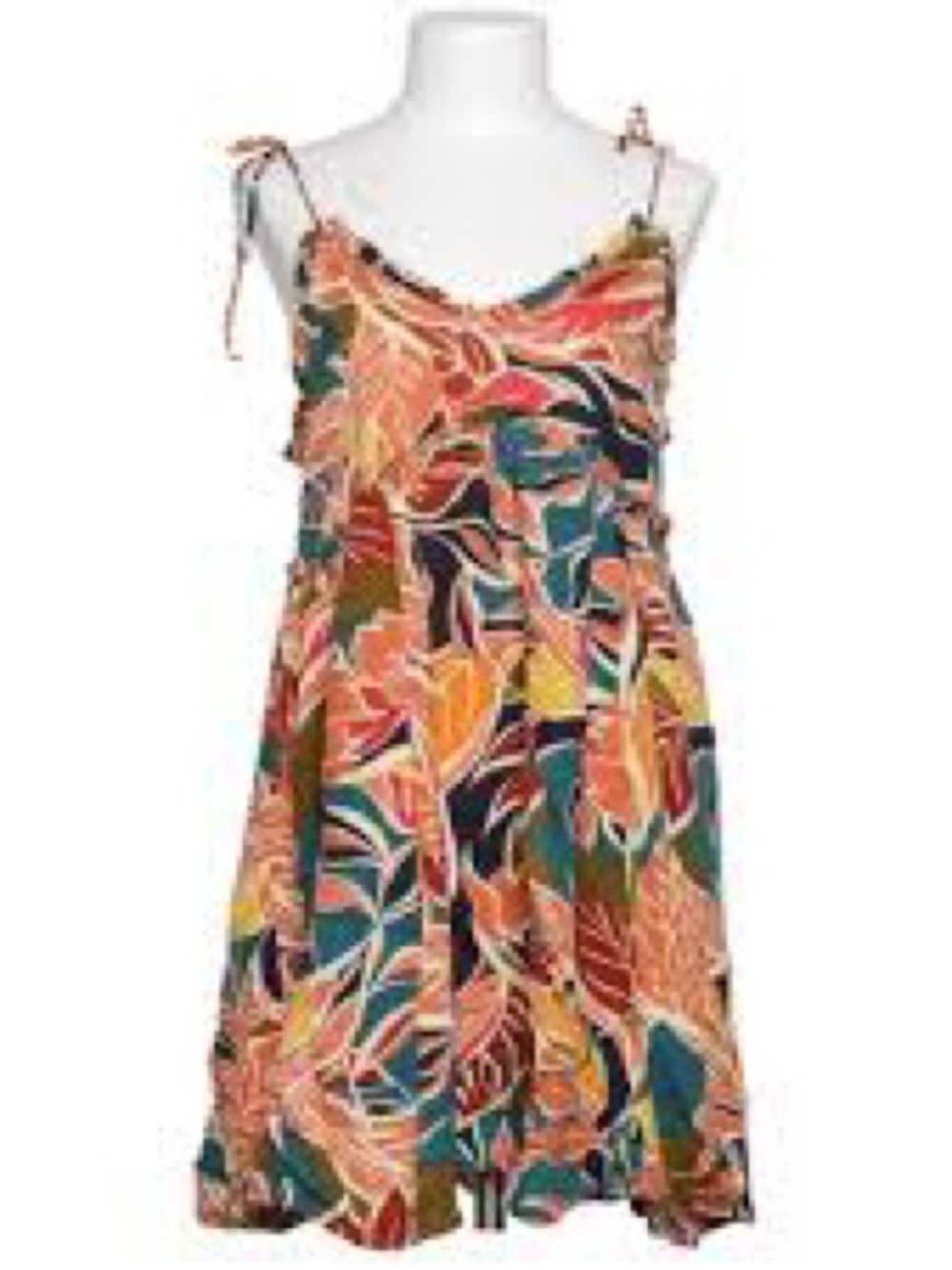 Patrons of Peace Teal, Rust, Black & Cream Printed Sundress